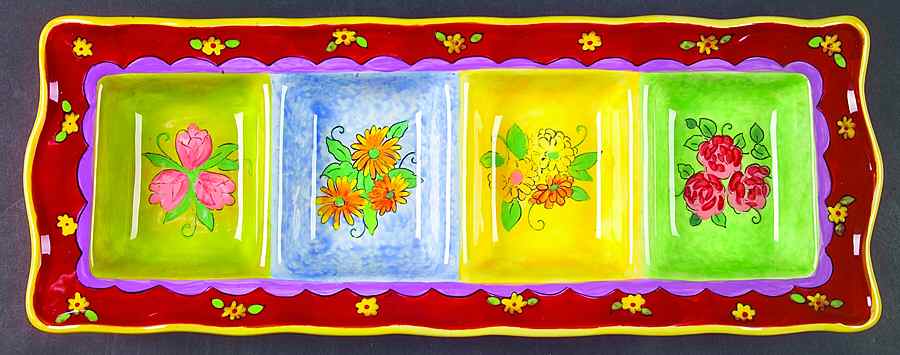 Floral Brights 4 Part Relish by Certified International-1