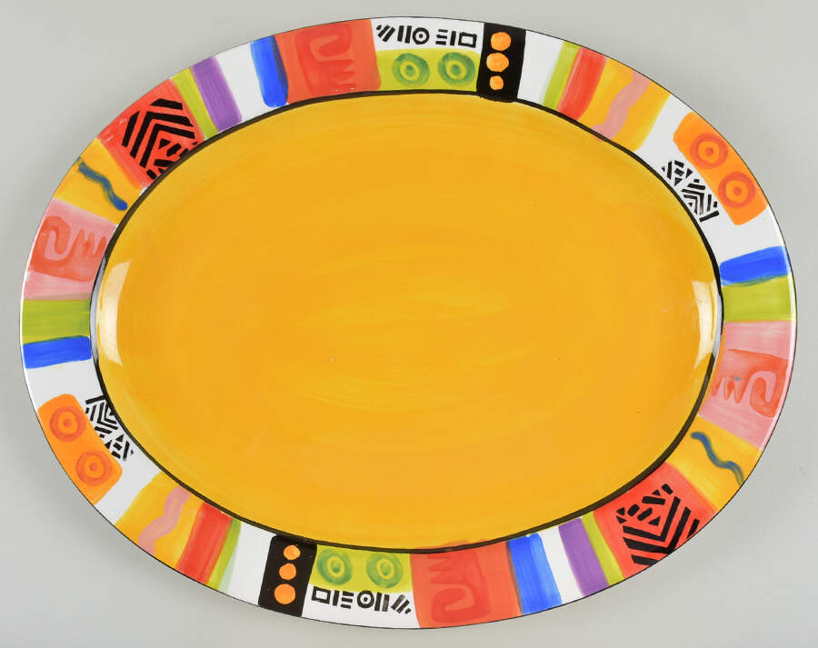 Aztec 18" Oval Serving Platter by Certified International-1