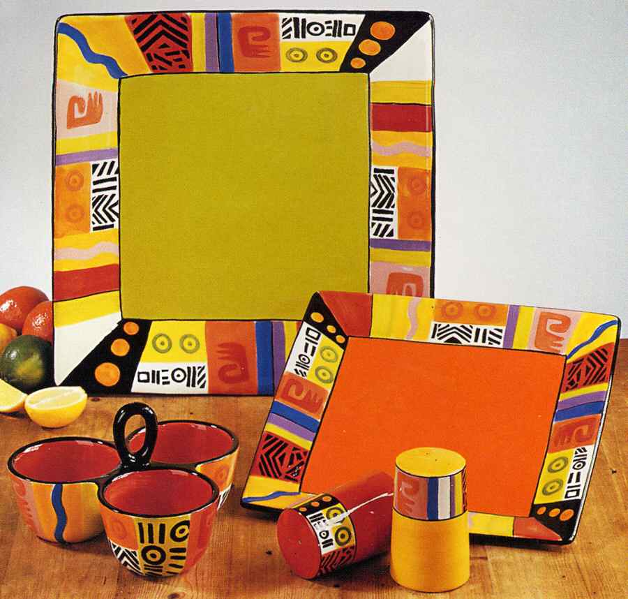 Aztec 16" Square Serving Platter by Certified International-1