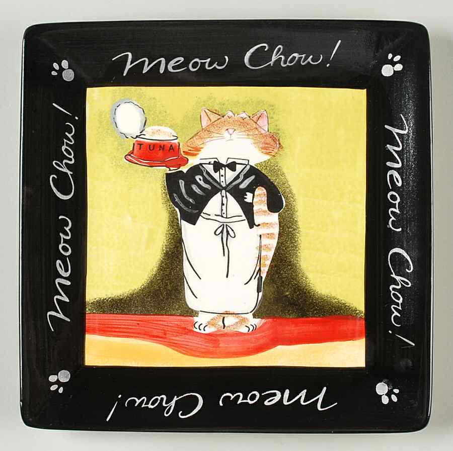 Meow Chow Dessert/Pie Plate by Certified International-1