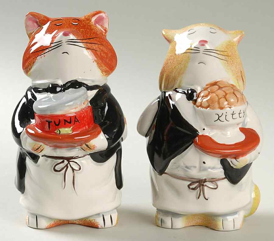 Meow Chow Figural Salt & Pepper Set by Certified International-1