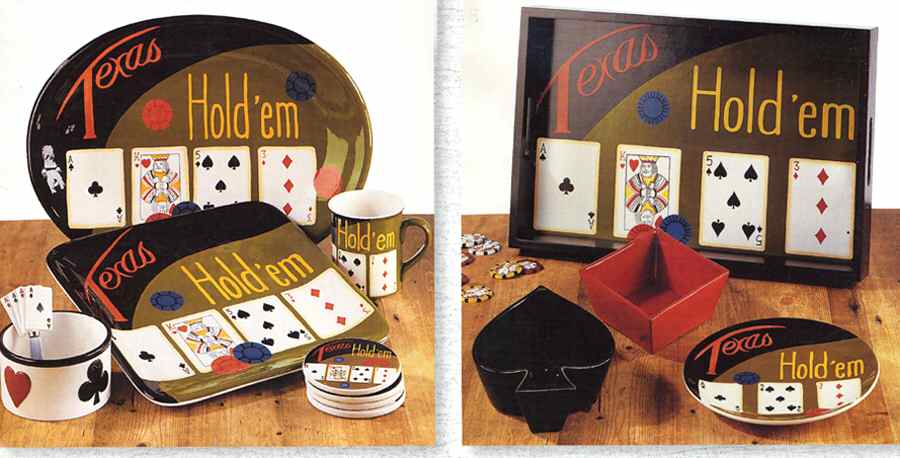 Gaming Texas Hold Em 18" Oval Serving Platter by Certified International-1