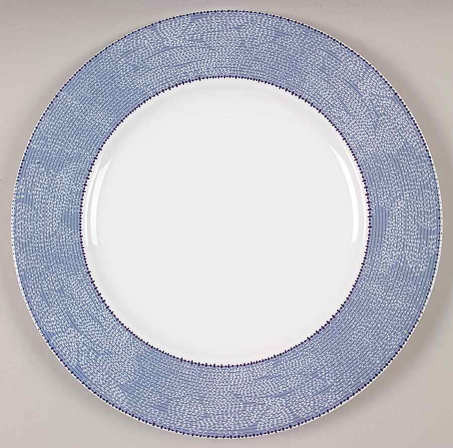 Blue Stencil Dinner Plate by Calvin Klein-1