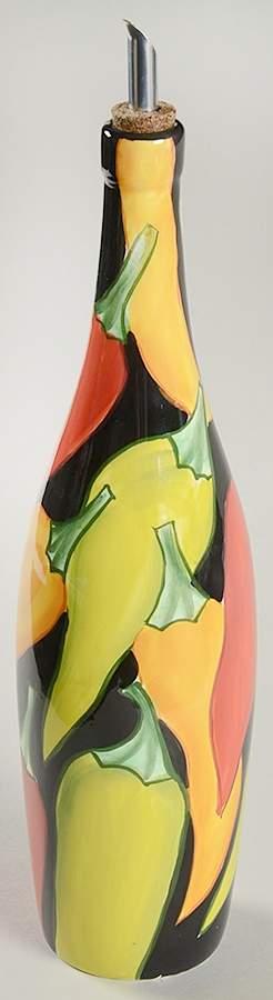 Caliente Oil Jar & Drizzle Spout by Clay Art-1