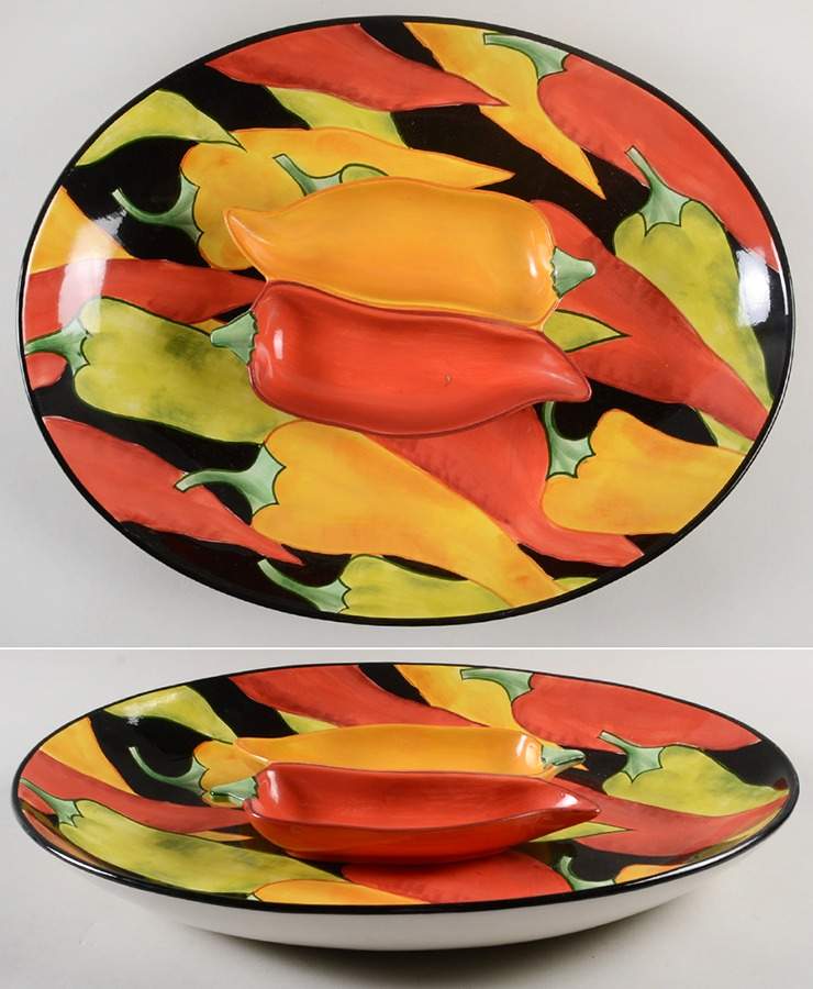 Caliente Chip/Dip Set (2 Piece) by Clay Art-1