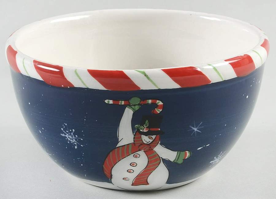 Peppermint Snowman 6" All Purpose Bowl by Certified International-1