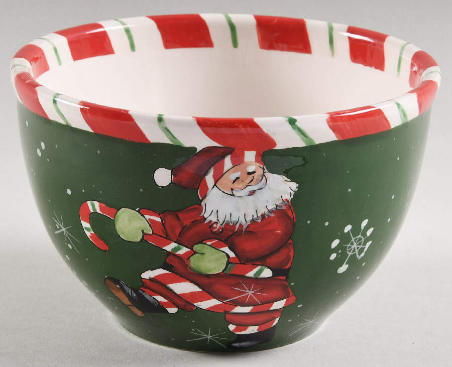 Peppermint Santa Individual Ice Cream Dish by Certified International-1