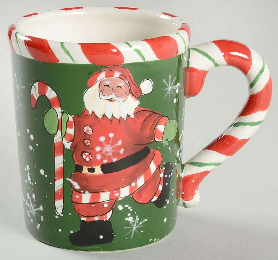 Peppermint Santa Mug by Certified International-1