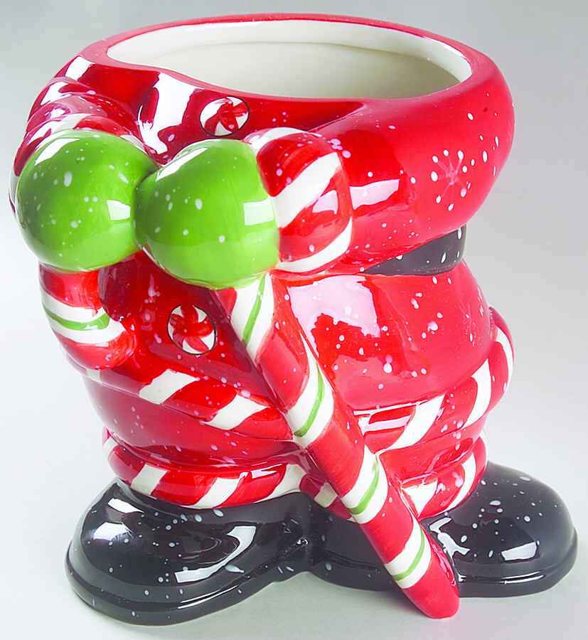 Peppermint Santa Figural Cookie Jar No Lid by Certified International-1