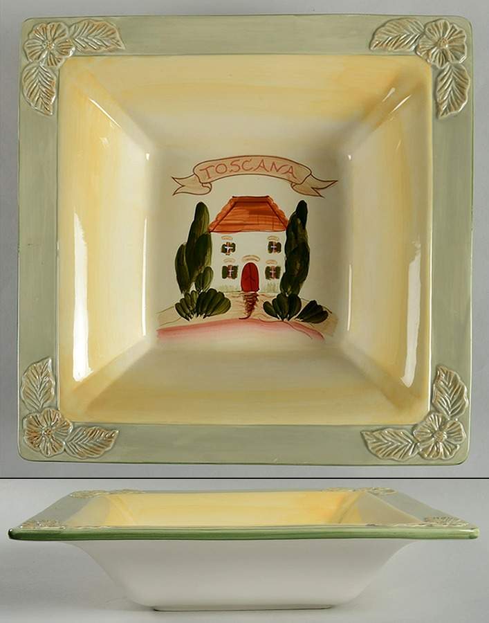 Toscana 12" Square Pasta Serving Bowl by Certified International-1