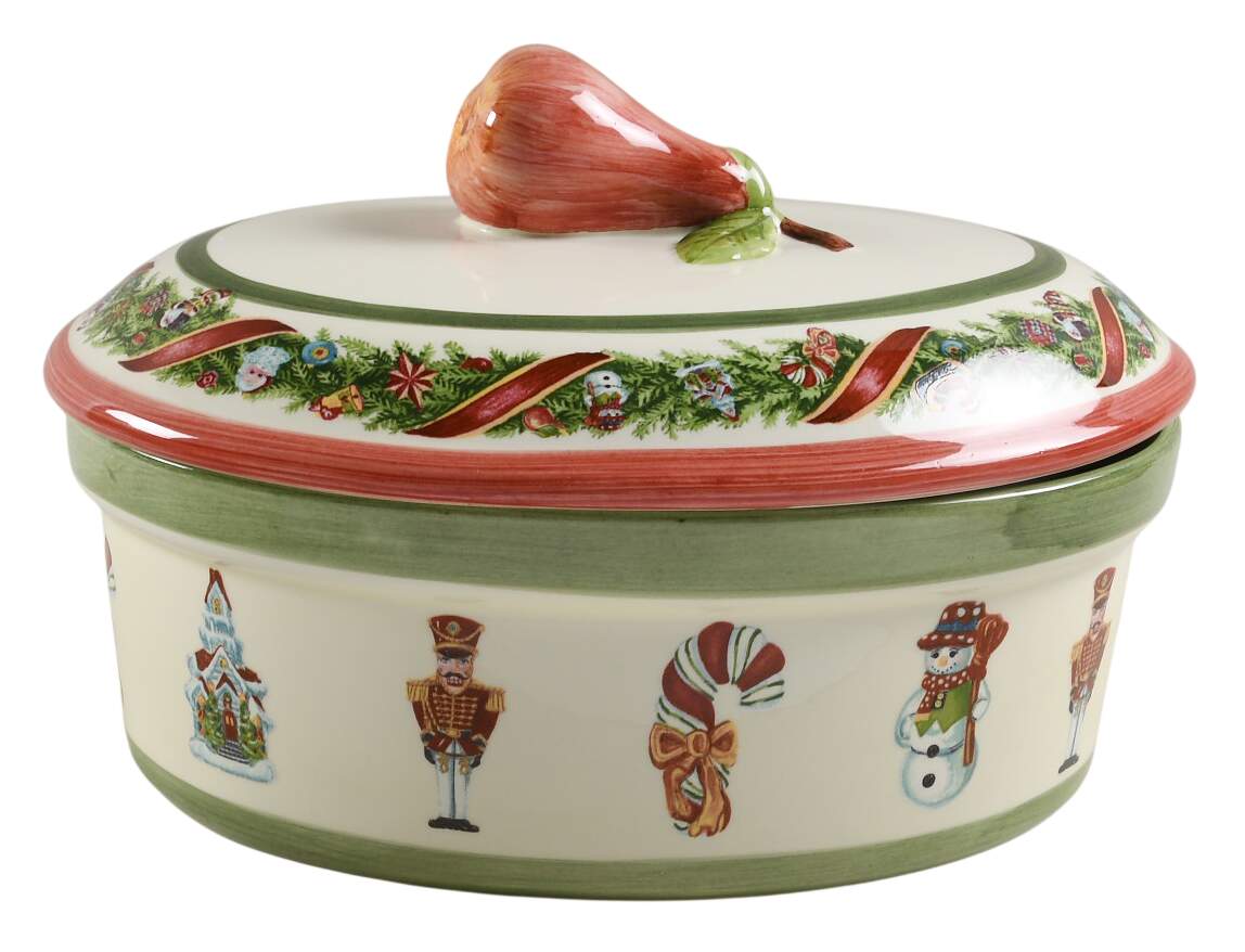 Christopher's Tree (Colombia) 2 Quart Oval Covered Casserole by Christopher Radko-1