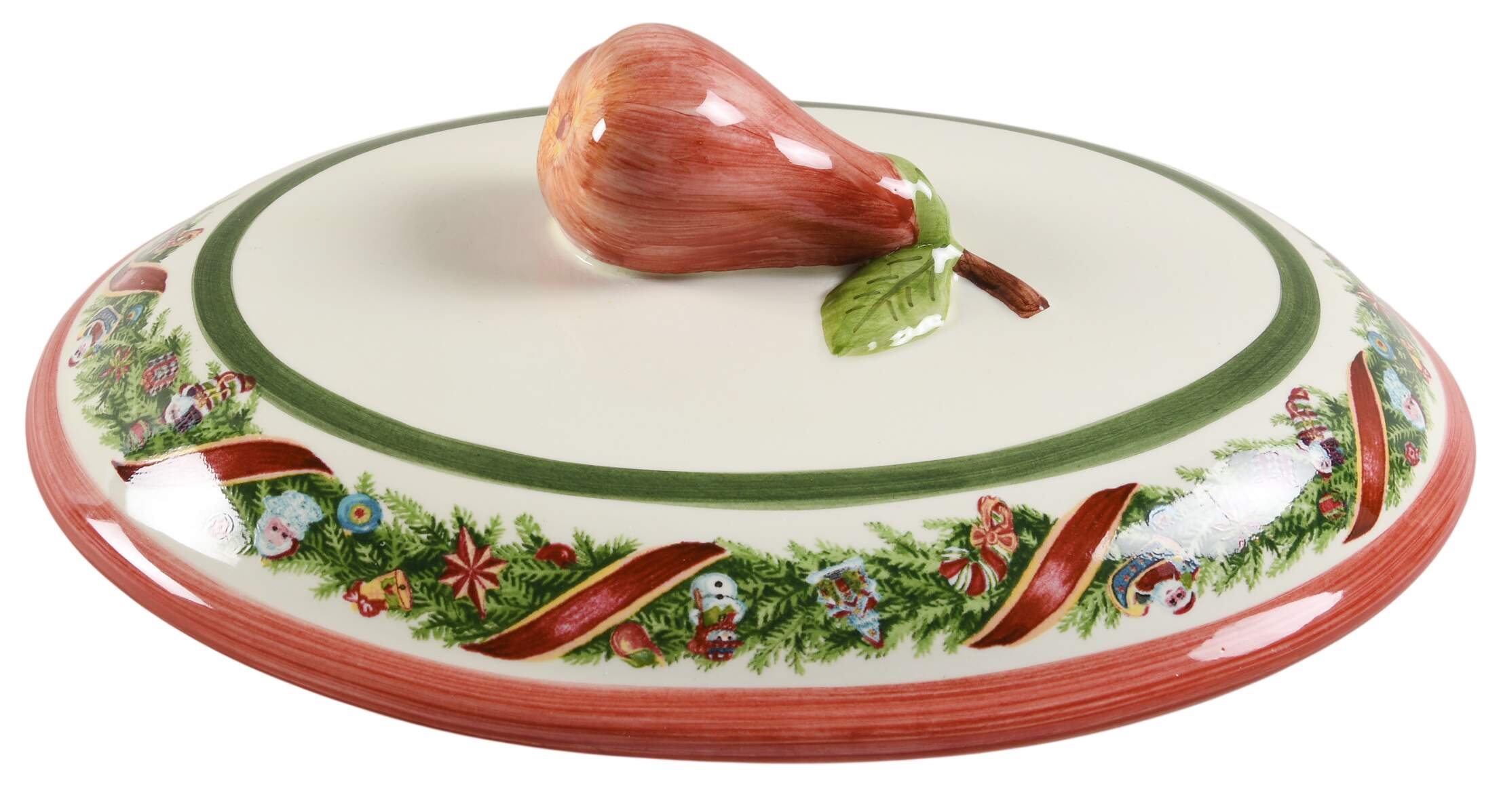 Christopher's Tree (Colombia) Lid for 2 Quart Oval Covered Casserole by Christopher Radko-1