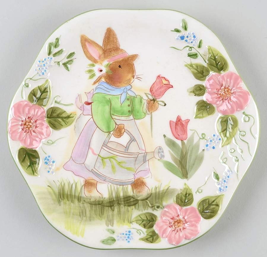 Bunny Blossoms Salad Plate by Certified International-1