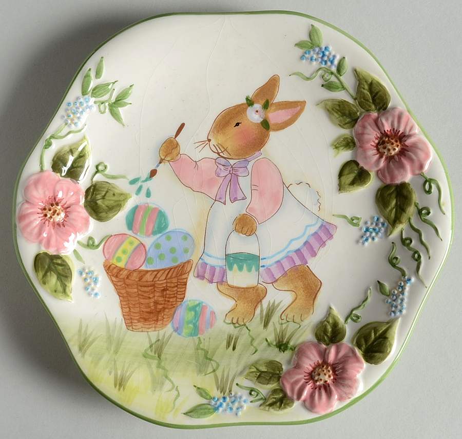 Bunny Blossoms Salad Plate by Certified International-1