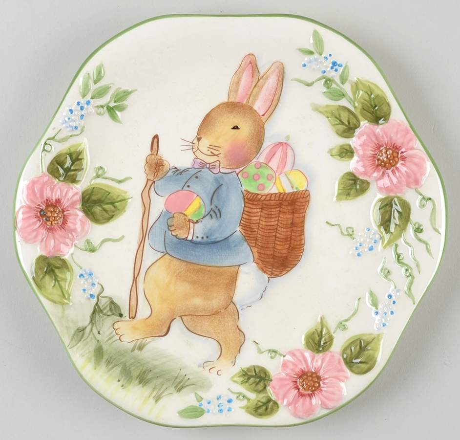 Bunny Blossoms Salad Plate by Certified International-1