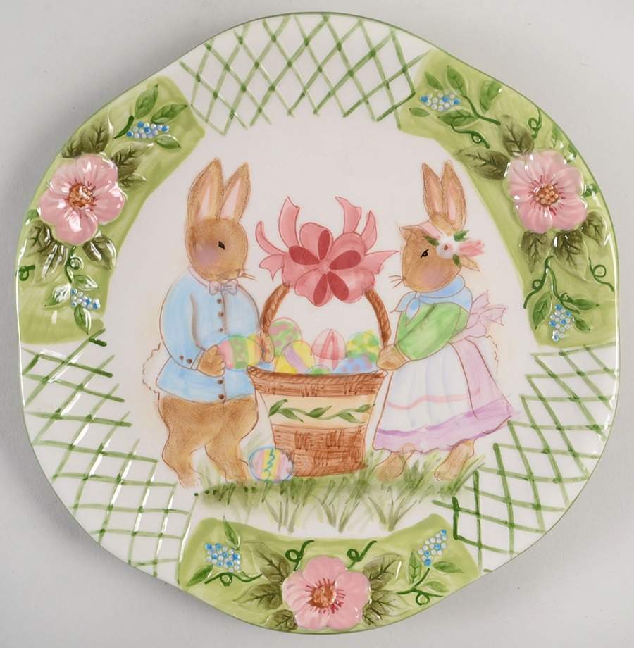 Bunny Blossoms Dinner Plate by Certified International-1