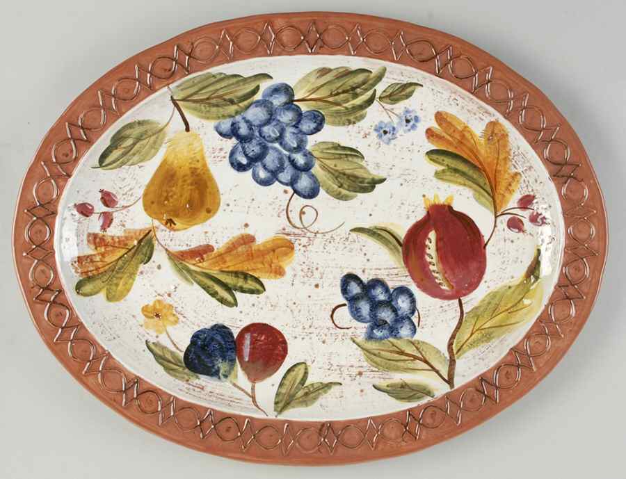Sorrento 19" Oval Serving Platter by Certified International-1