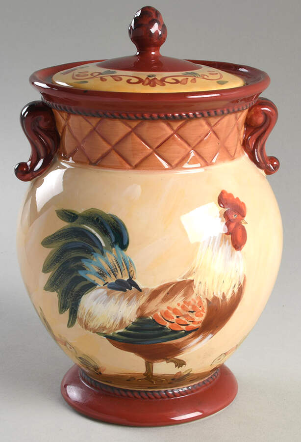 Tuscan Rooster Medium Canister & Lid by Certified International-1