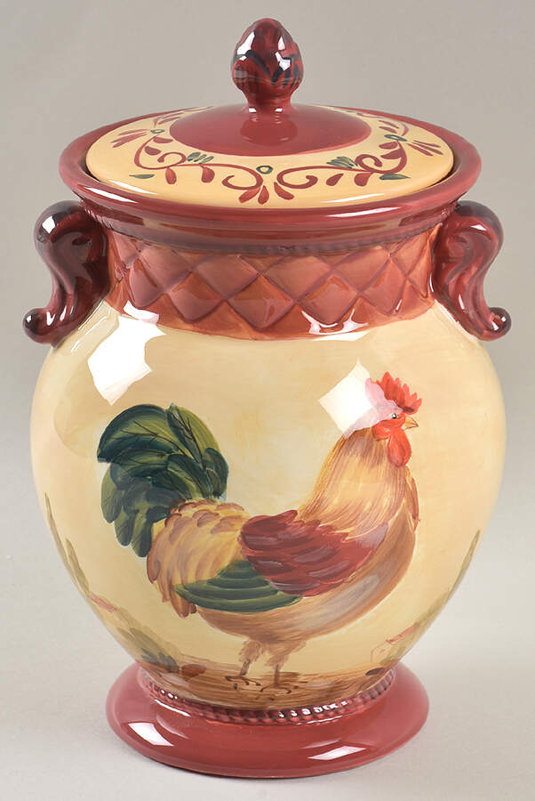 Tuscan Rooster Small Canister & Lid by Certified International-1