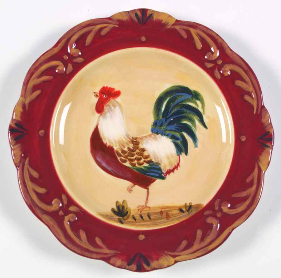 Tuscan Rooster Dessert/Pie Plate by Certified International-1