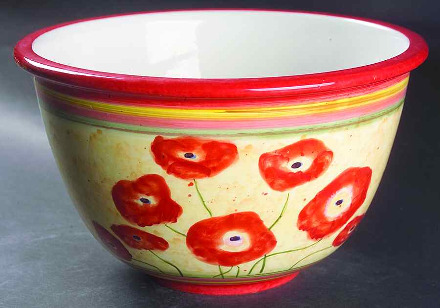 Poppies 11" Large Salad Serving Bowl by Certified International-1