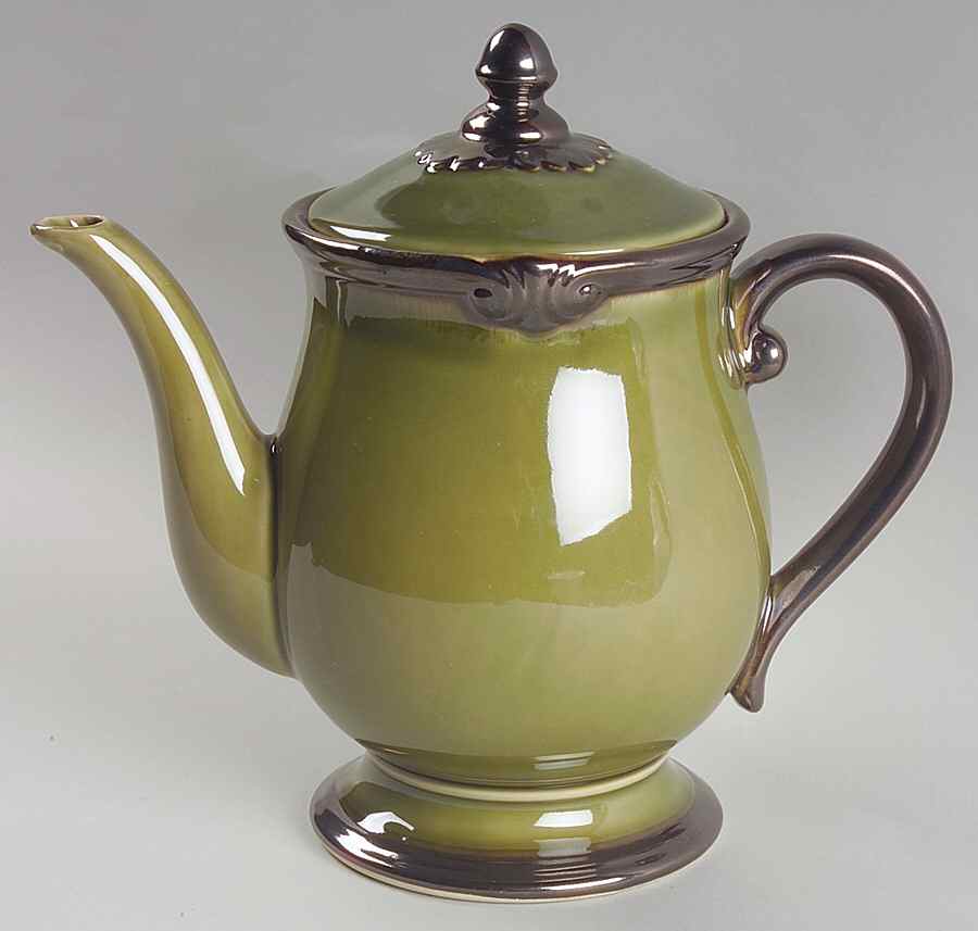 Embassy Green Teapot & Lid by Certified International-1