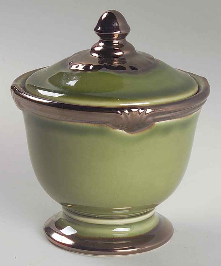 Embassy Green Sugar Bowl & Lid by Certified International-1