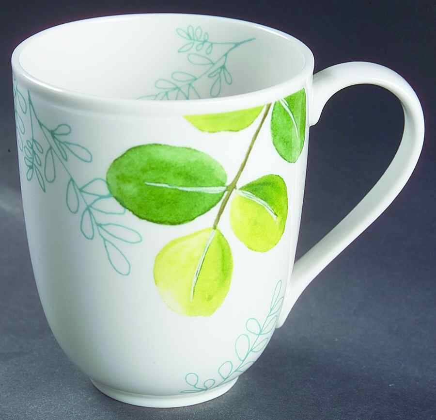 Laurel (Green, White&Pink) Mug by The Cellar (China)-1