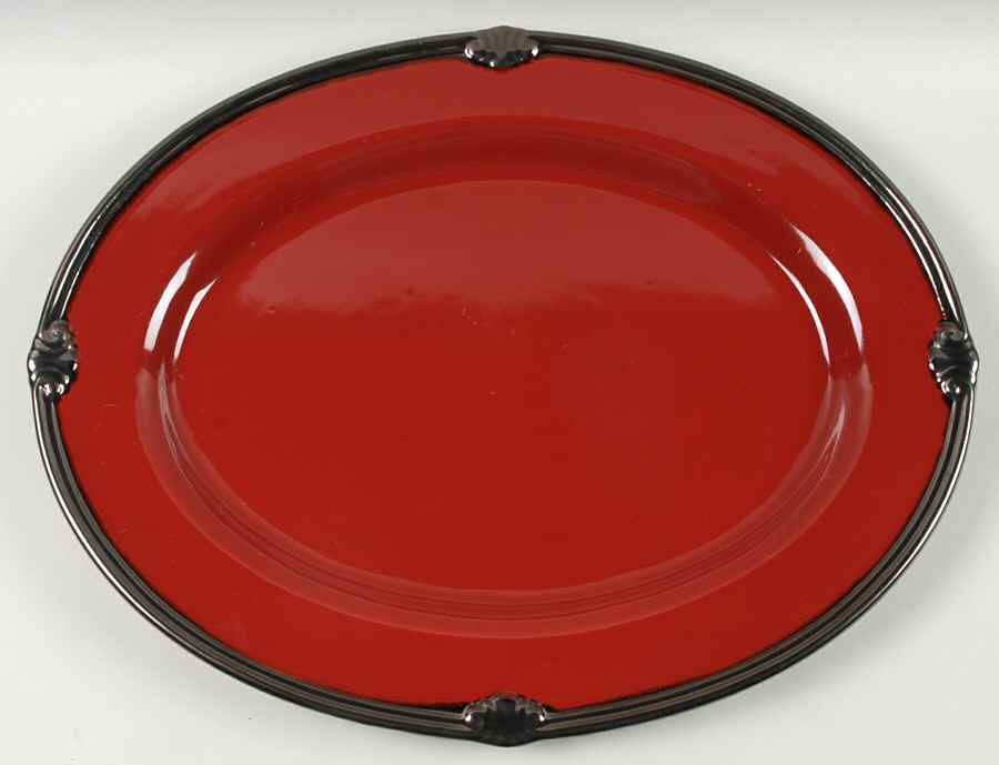 Embassy Burgundy 18" Oval Serving Platter by Certified International-1