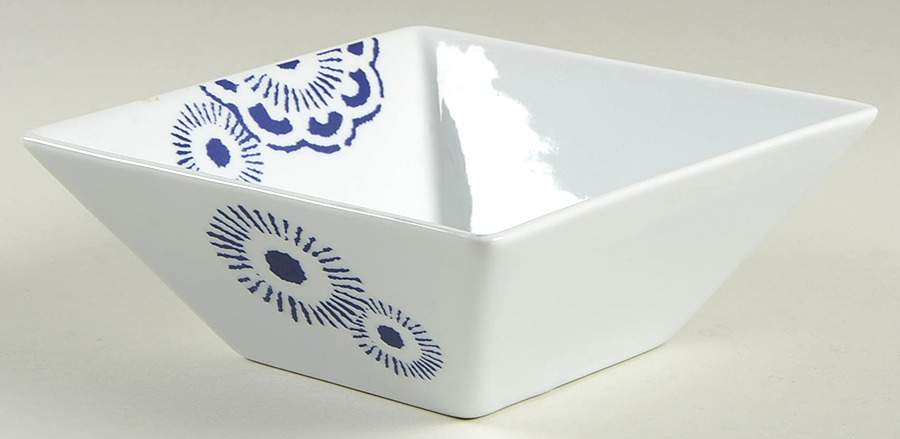 Whiteware Blue Floral Soup/Cereal Bowl by The Cellar (China)-1