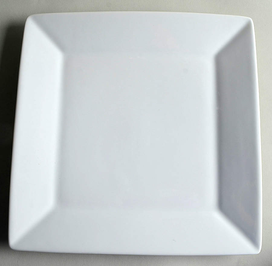 Whiteware Square Dinner Plate by The Cellar (China)-1