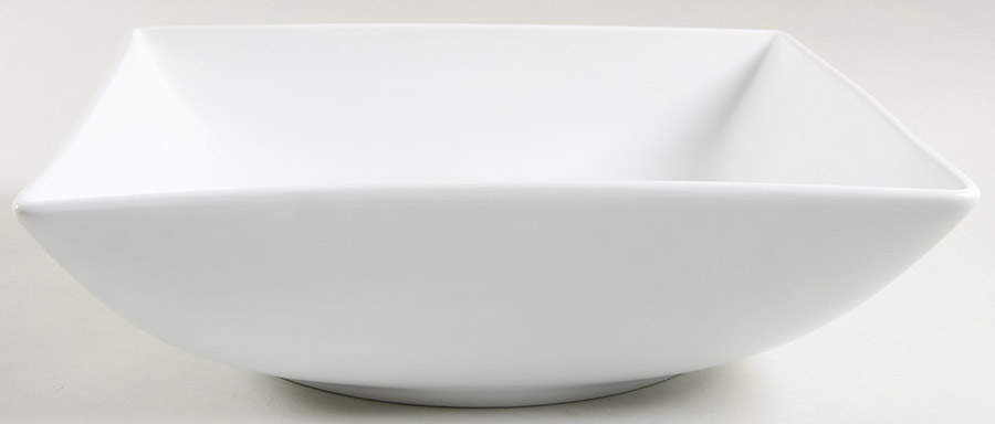 Whiteware Square 10" Square Pasta Serving Bowl by The Cellar (China)-1