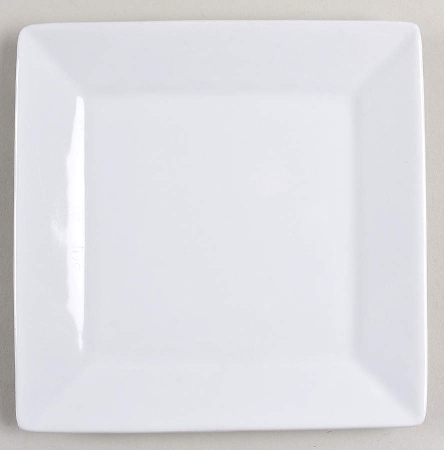Whiteware Square Dessert/Pie Plate by The Cellar (China)-1