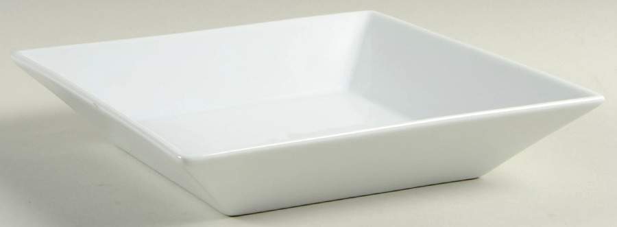 Whiteware Square 8" Individual Square Pasta Bowl by The Cellar (China)-1