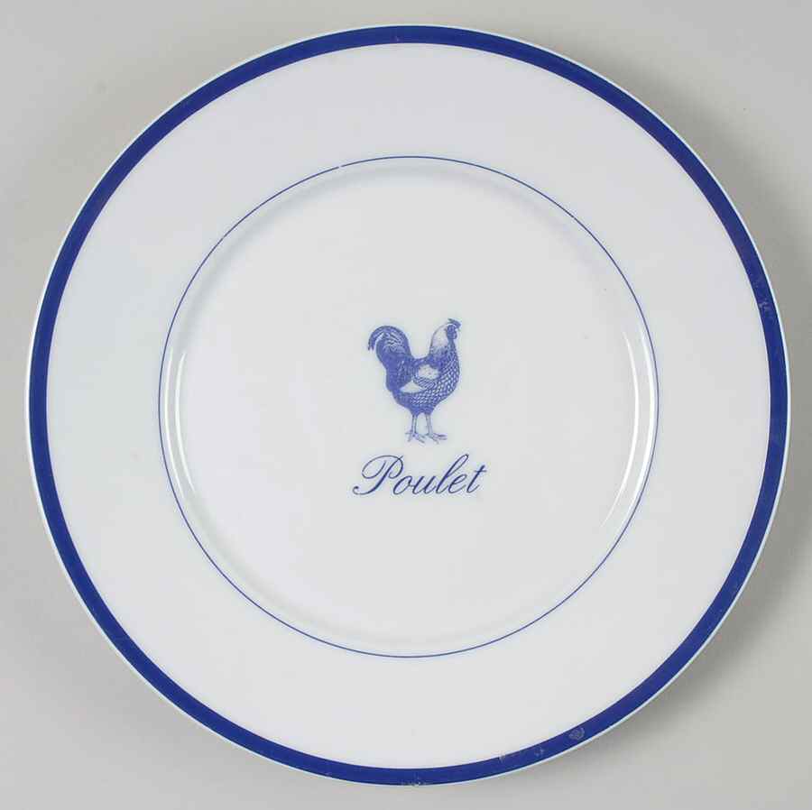Whiteware Blue Poulet Salad Plate by The Cellar (China)-1