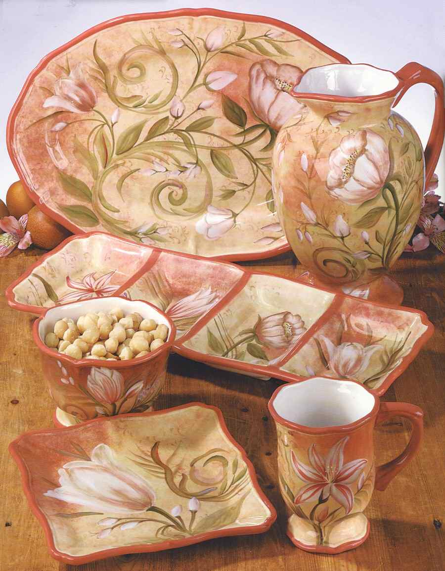 Tranquil Garden 18" Oval Serving Platter by Certified International-1