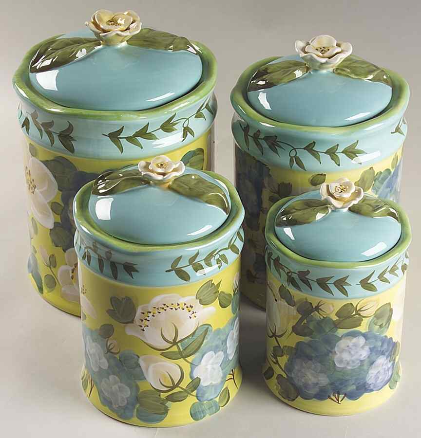 Lisa's Garden (4 Piece) Canister Set (Box Set) by Certified International-1