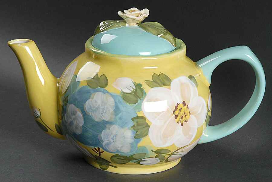 Lisa's Garden Teapot & Lid by Certified International-1