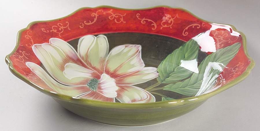 Scarlet Magnolia 14" Round Vegetable Bowl by Certified International-1