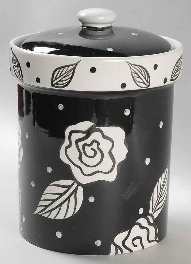 Evening Rose Large Canister & Lid by Certified International-1