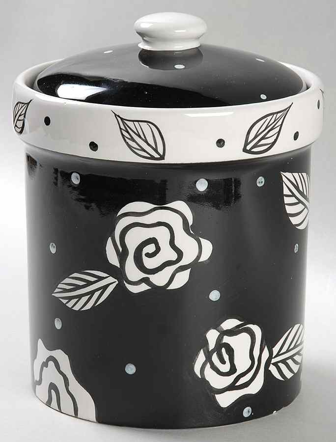 Evening Rose Medium Canister & Lid by Certified International-1
