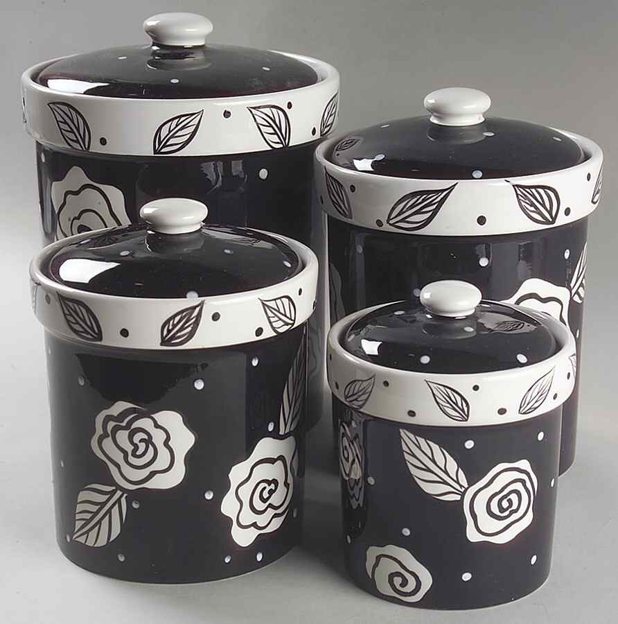 Evening Rose (4 Piece) Canister Set (Box Set) by Certified International-1