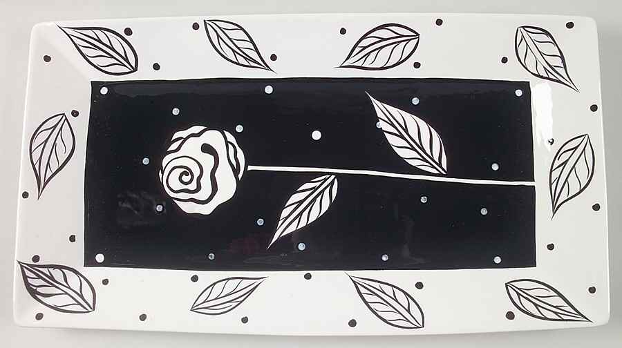 Evening Rose 18" Rectangular Serving Platter by Certified International-1