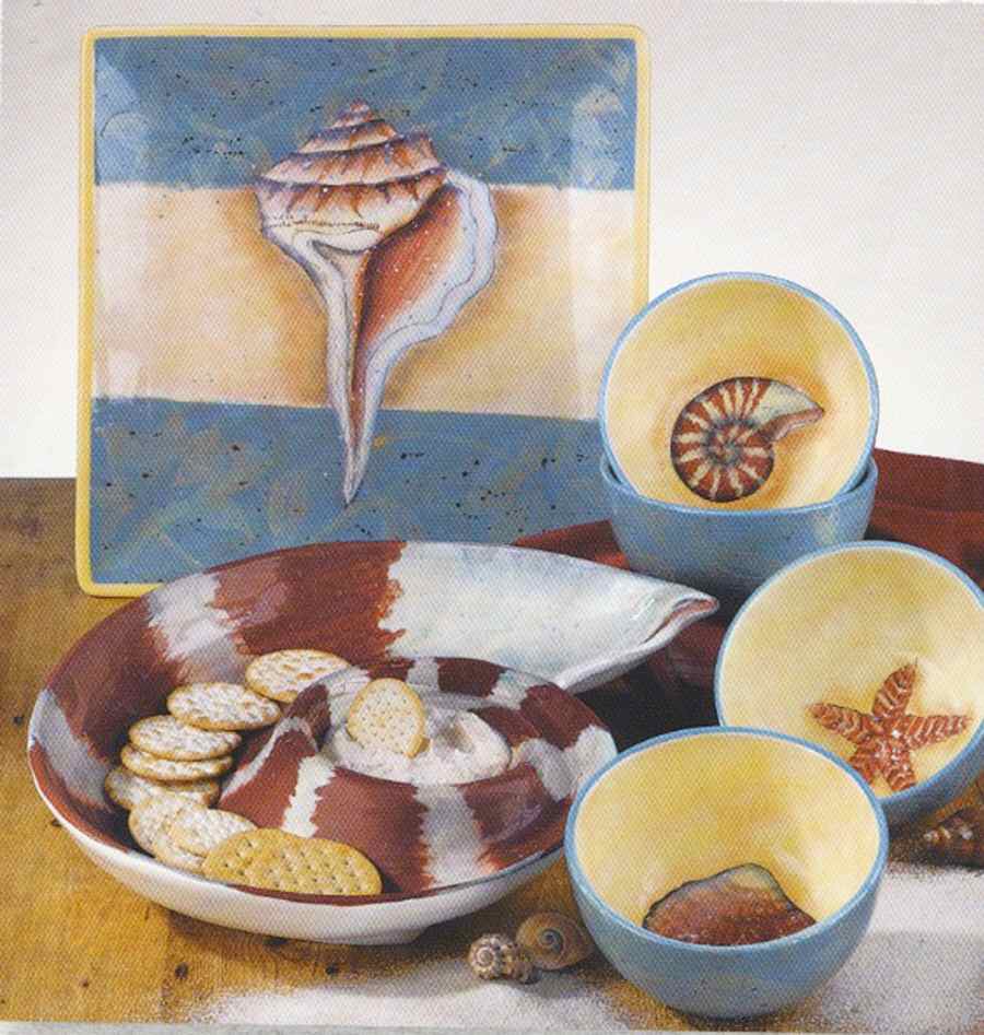 Coastal Blues 1 Piece Figural Chip and Dip by Certified International-1