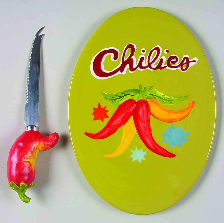 Fiesta Oval Cheese Plate with Knife by Certified International-1