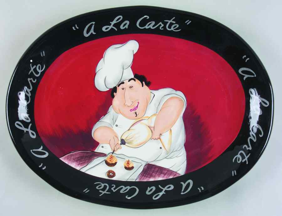A la Carte Chefs 18" Oval Serving Platter by Certified International-1