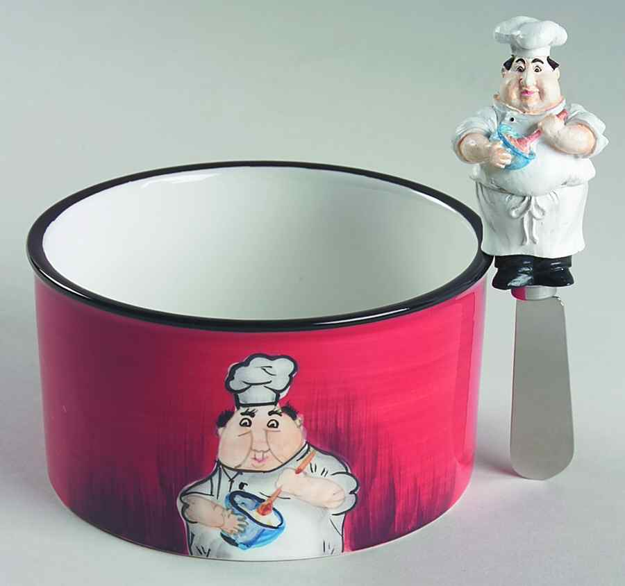 A la Carte Chefs Dip Bowl & Spreader Set by Certified International-1
