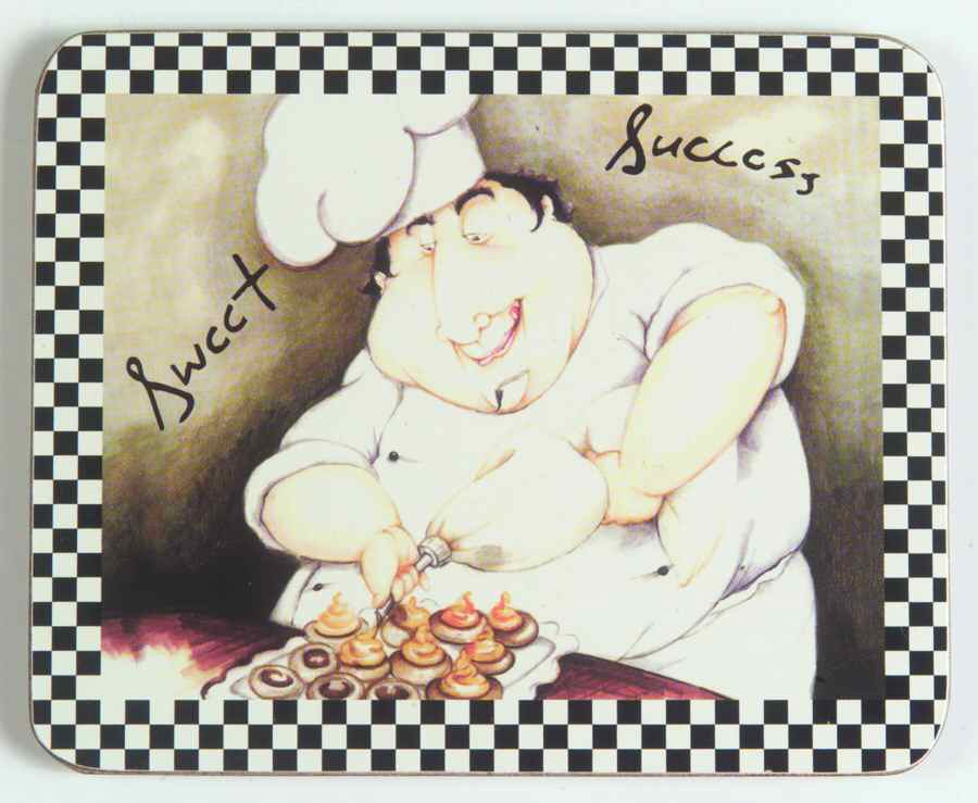 A la Carte Chefs Rectangular Coaster-Corkback by Certified International-1