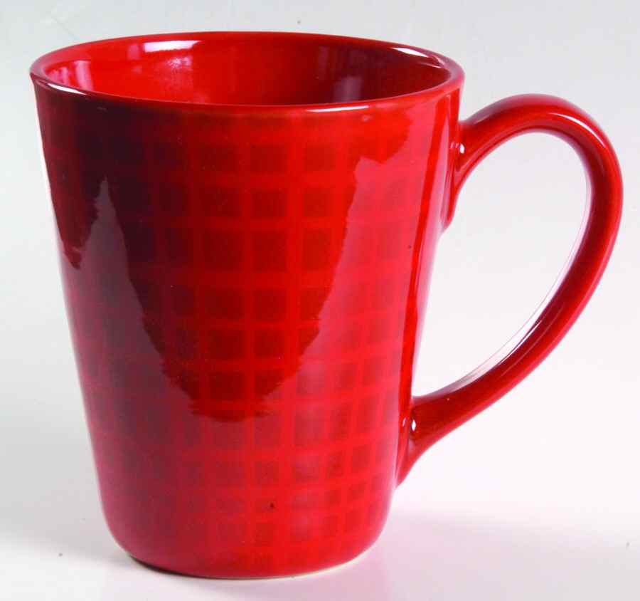 Linen Square Red Mug by Cuisinart Dinnerware-1
