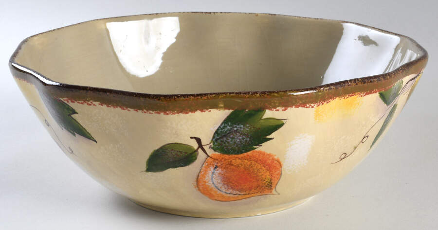 Florentine 11" Round Serving Bowl by Clay Art-1